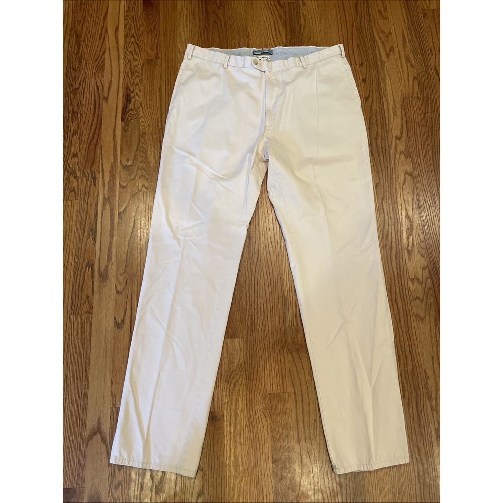 Peter Millar Men's Chino Pants 100% Pima Cotton Tan Preppy Classic Size 40x35